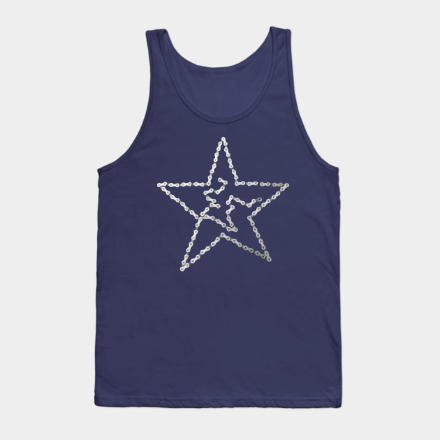 Bike Chain Star Tank Top by NeddyBetty